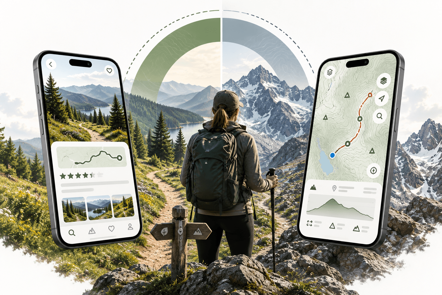 The AllTrails and Gaia GPS trail apps compared