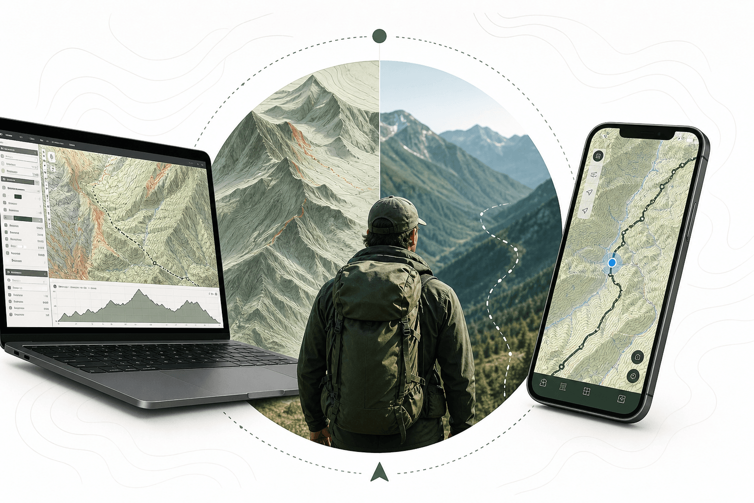 CalTopo and Gaia GPS map interfaces compared for backcountry route planning and off-trail navigation